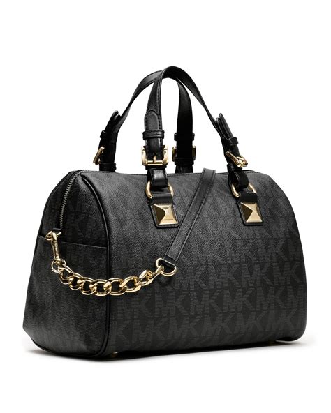 michael kors grayson medium black|michael kors medium empire satchel.